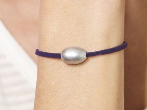 Gemstring Pearl Suede Bracelet, $58