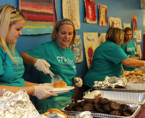 Goldman-Sachs-Operations-Womens-Network-Volunteers-Serve-Food-to-Rose-House-Domestic-Violence-Shelter-Residents-R