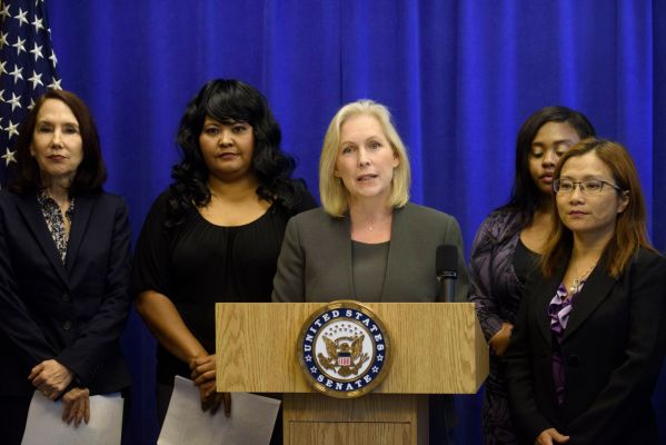 Senator Kirsten Gillibrand with Shandra Woworuntu