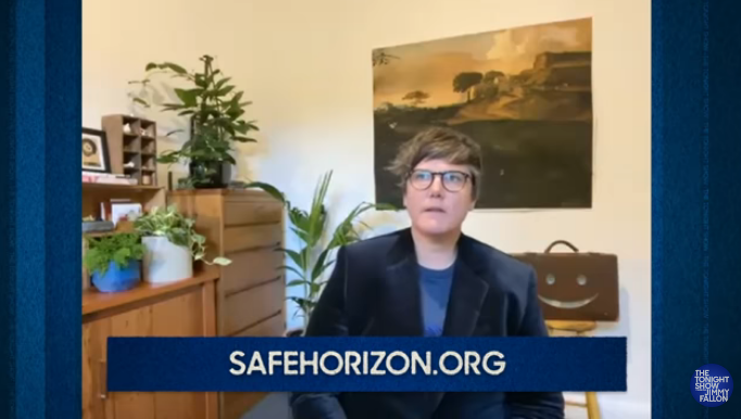 Hannah Gadsby Shouts Out Safe Horizon on Tonight Show with Jimmy Fallon